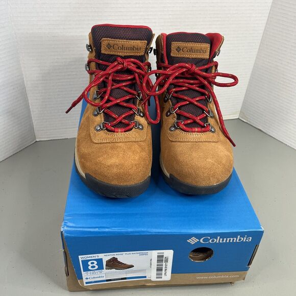Columbia Newton Ridge Plus Waterproof Amped Hiking Boots Womens Size 8 Shoes - Picture 1 of 8